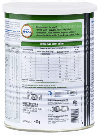 Dexolac Hi Kal 6 To 24 Months Follow Up Formula Powder Tin 400Gm